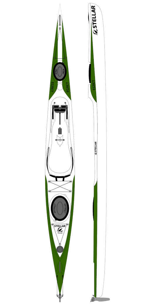 Stellar egret surfski